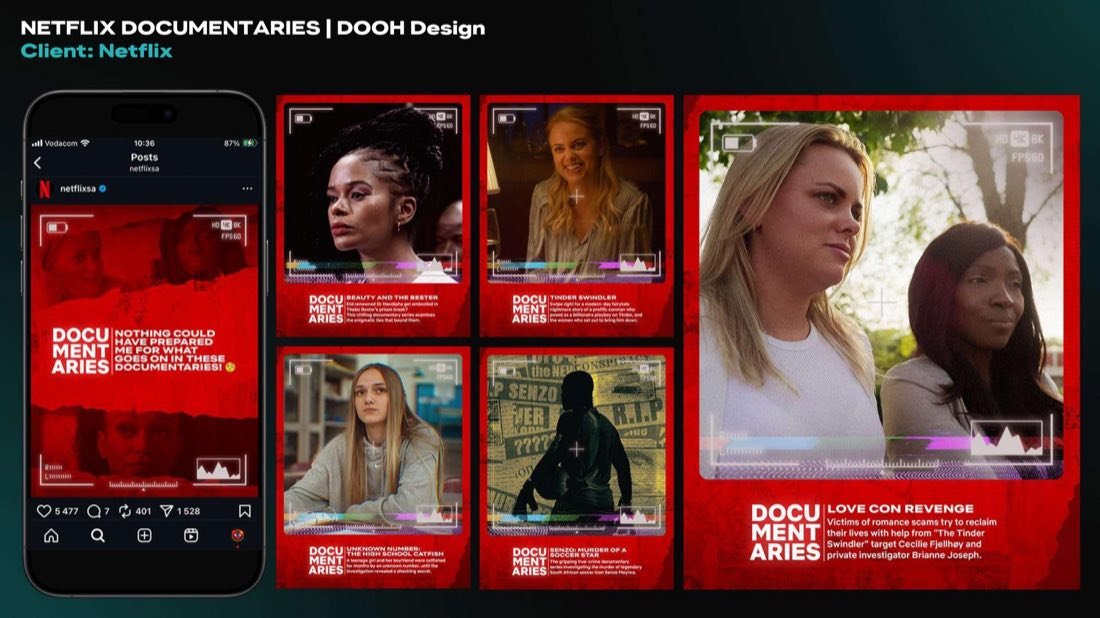 Netflix Documentaries portfolio sample